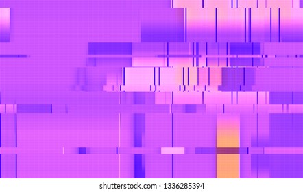 Abstract glitch digital color pixel noise. Background of the damaged television image. Vector illustration.