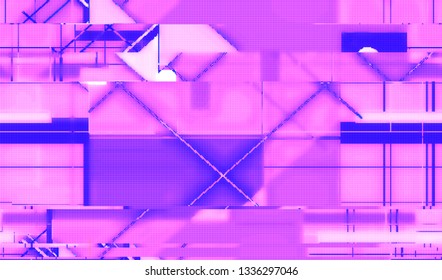 Abstract glitch digital color pixel noise. Background of the damaged television image. Vector illustration.