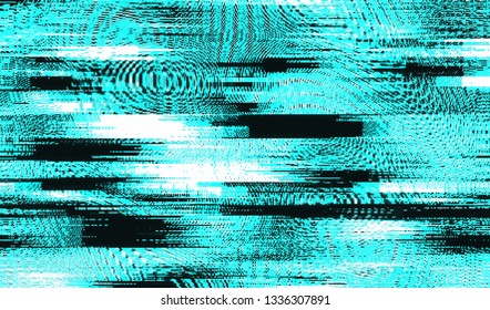 Abstract glitch digital color pixel noise. Background of the damaged television image. Vector illustration.