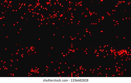 Abstract glitch digital color pixel noise. Background of the damaged television image. Vector illustration.