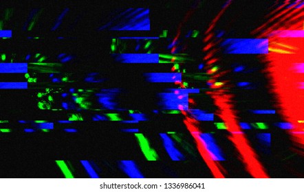 Abstract glitch digital color pixel noise. Background of the damaged television image. Vector illustration.