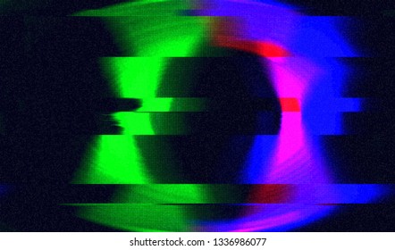 Abstract glitch digital color pixel noise. Background of the damaged television image. Vector illustration.