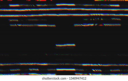 Abstract glitch digital color pixel noise. Background of the damaged television image. Vector illustration.