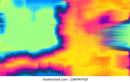 Abstract glitch digital color pixel noise. Background of the damaged television image. Vector illustration.