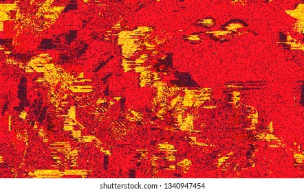 Abstract glitch digital color pixel noise. Background of the damaged television image. Vector illustration.