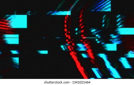 Abstract glitch digital color pixel noise. Background of the damaged television image. Vector illustration.
