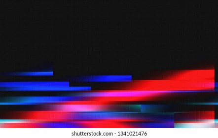 Abstract glitch digital color pixel noise. Background of the damaged television image. Vector illustration.