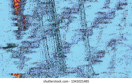 Abstract glitch digital color pixel noise. Background of the damaged television image. Vector illustration.