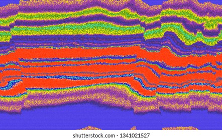 Abstract glitch digital color pixel noise. Background of the damaged television image. Vector illustration.