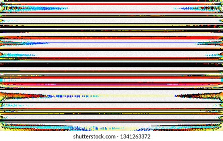 Abstract glitch digital color pixel noise. Background of the damaged television image. Vector illustration.