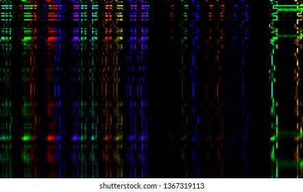 Abstract glitch digital color pixel noise. Background of the damaged error television image. Vector illustration.