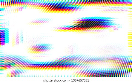 Abstract glitch digital color pixel noise. Background of the damaged error television image. Vector illustration.