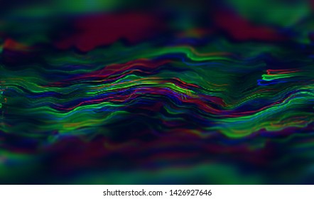 Abstract glitch digital color pixel noise. Background of the damaged error television image. Vector illustration.