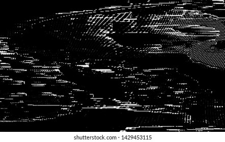 Abstract glitch digital color pixel noise. Background of the damaged error television image. Vector illustration.