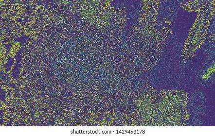 Abstract glitch digital color pixel noise. Background of the damaged error television image. Vector illustration.