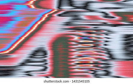 Abstract glitch digital color pixel noise. Background of the damaged error television image. Vector illustration.