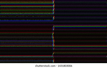 Abstract glitch digital color pixel noise. Background of the damaged error television image. Vector illustration.
