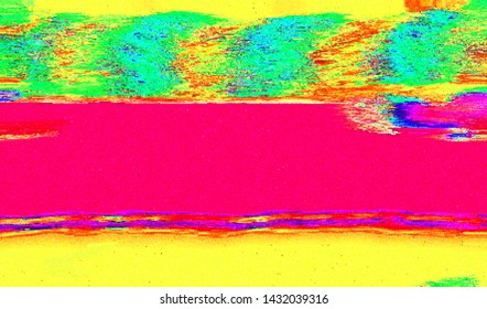 Abstract glitch digital color pixel noise. Background of the damaged error television image. Vector illustration.