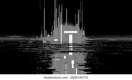 Abstract glitch effect background. digital art. pixel glitch texture. digital distortion and noise effect. Data visualization concept. banner or poster. Vector Illustration.