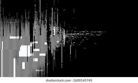 Abstract glitch effect background. digital art. pixel glitch texture. Data visualization concept. digital distortion and noise effect. banner or poster. Vector Illustration.