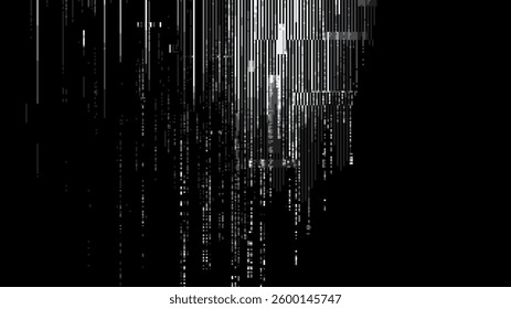 Abstract glitch effect background. digital art. pixel glitch texture. digital distortion and noise effect. Data visualization concept. banner or poster. Vector Illustration.