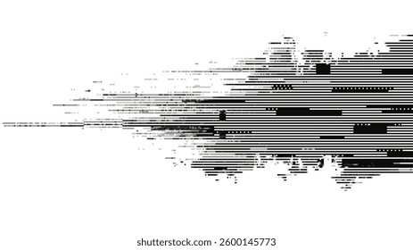 Abstract glitch effect background. digital art. pixel glitch texture. Data visualization concept. digital distortion and noise effect. banner or poster. Vector Illustration.