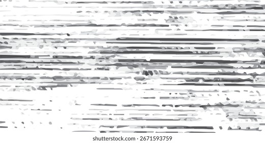 Efeito de falha abstrata com linhas horizontais e ruído digital, isolado no fundo branco
