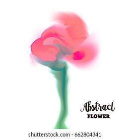 Abstract glitch flower with distorted petal gradient