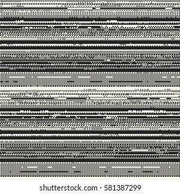 Abstract glitch strokes textured background. Seamless pattern.