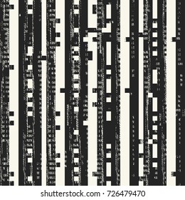 Abstract glitch strokes textured background. Seamless pattern.