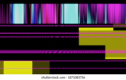Fondo de textura de brillo abstracto. Señal de video rota. Difusión en línea dañada. Ruido digital de píxeles. Ilustración vectorial.