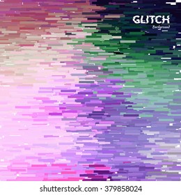 Abstract glitch textured background. Corrupted vector image. Colorful abstract background for your modern designs.
