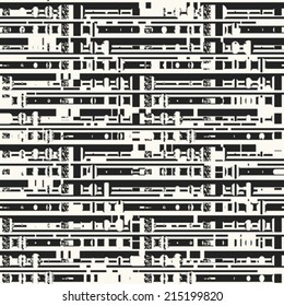 Abstract glitch textured background. Seamless pattern. Vector.
