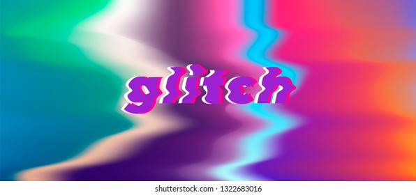 Abstract glitched background with ripples and corrugation. Pastel pearly texture.