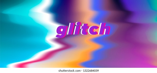 Abstract glitched background with ripples and corrugation. Pastel pearly texture.