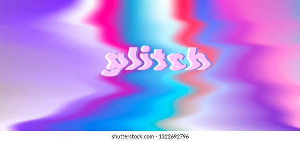 Abstract glitched background with ripples and corrugation. Pastel pearly texture.