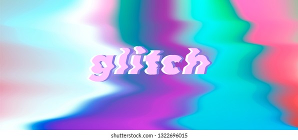 Abstract glitched background with ripples and corrugation. Pastel pearly texture.