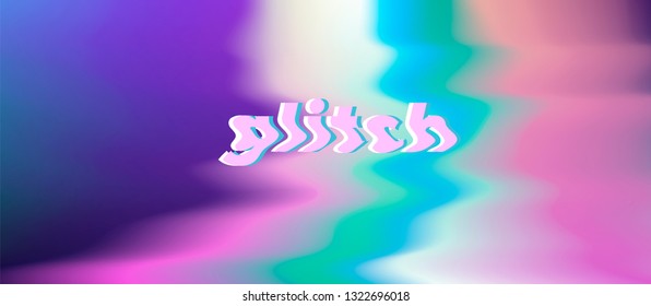 Abstract glitched background with ripples and corrugation. Pastel pearly texture.