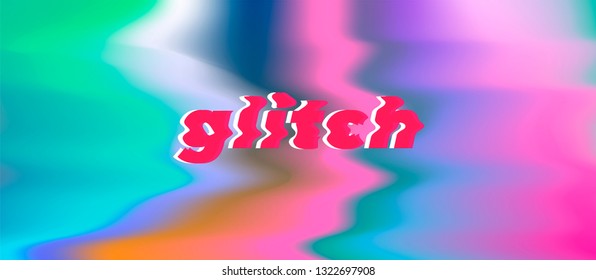 Abstract glitched background with ripples and corrugation. Pastel pearly texture.