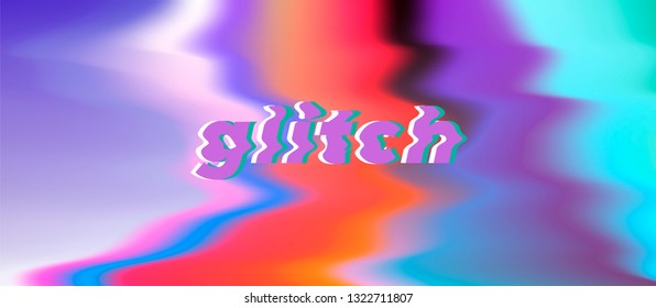 Abstract glitched background with ripples and corrugation. Pastel pearly texture.