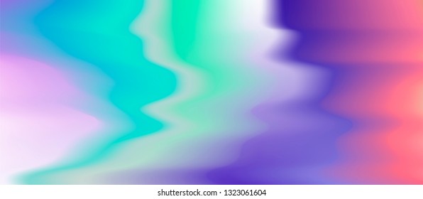 Abstract glitched background with ripples and corrugation. Pastel pearly texture.
