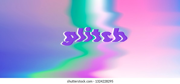 Abstract glitched background with ripples and corrugation. Pastel pearly texture.