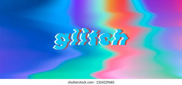 Abstract glitched background with ripples and corrugation. Pastel pearly texture.