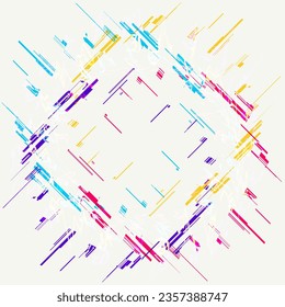 Abstrakte, geglättete Circle Edge Line auf weißem Hintergrund 