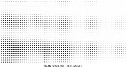 Padrão abstrato com falhas Textura de gradiente de bitmap Pixelizado. Padrão de pontilhamento preto-e-branco