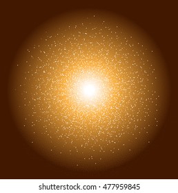 abstract glitter effect . Star sparks in explosion on black background , vector