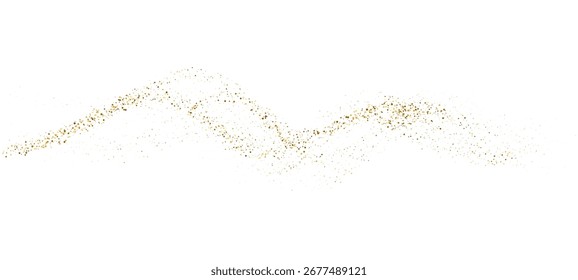 Abstractas onda líquida de oro brillante para un fondo lujoso. Chispa fluida dorada con textura brillante para el diseño del partido. Fondo de brillo de Festiva para Navidades de lujo. Ilustración vectorial