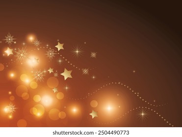 abstract glitter light and rays christmast, chinese new year and any celebration background. Gold star and light rays sparkling. Invitation moment template.