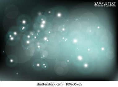 Abstract glittering blue vector background  illustration - Glitters in space blue vector background  template