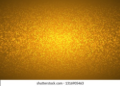 Abstract glittering geometric neon background. Pixels.